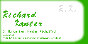 richard kanter business card